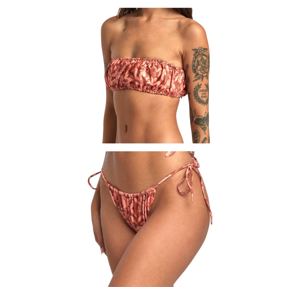RVCA - Oasis Skimpy 2-Way Bandeau Bikini Set | M